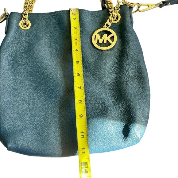 Michael Kors Jet Set Leather Shoulder Bag Navy Blue - Picture 4 of 9